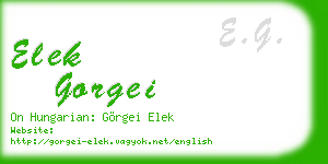 elek gorgei business card